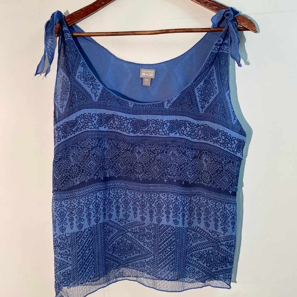 Converse - multi blue tank top. Size XL